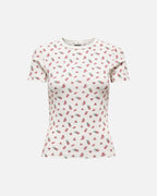 JDY T-skjorte Lucky S/S O-neck - Cloud Dancer/ Rose