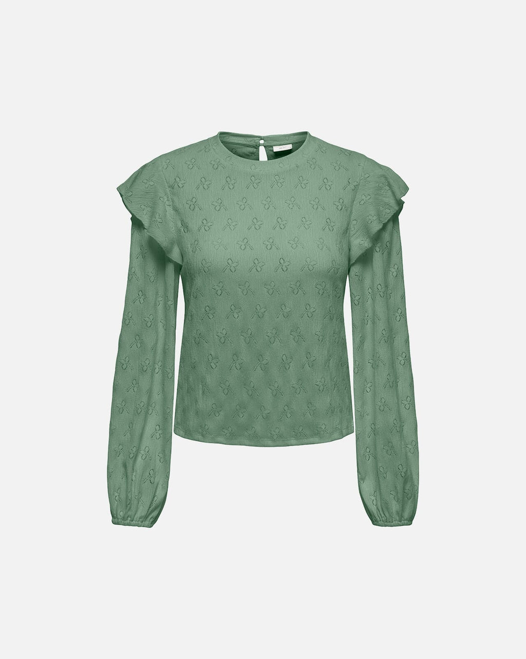 JDY Topp Lollie Frill - Hedge Green
