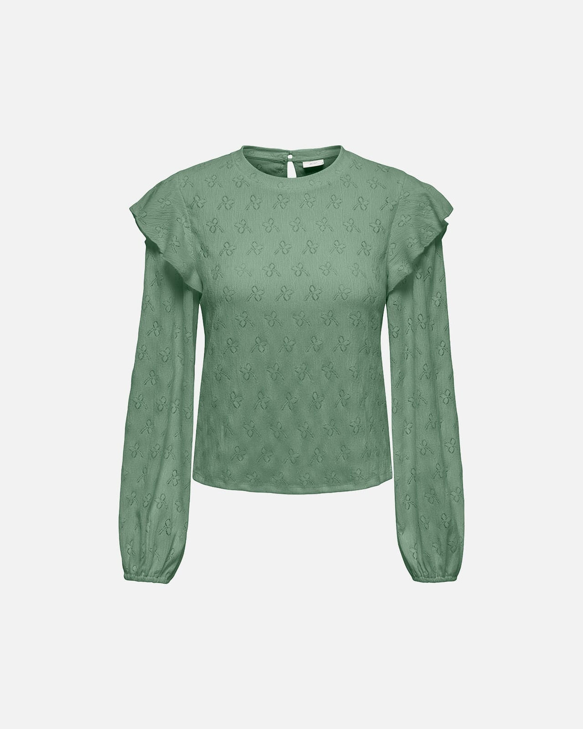 JDY Topp Lollie Frill - Hedge Green