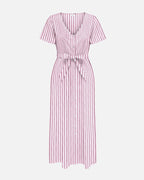 JDY Maxikjole Mio S/S Maxi Shirt Dress - Chalk Pink/ Fig