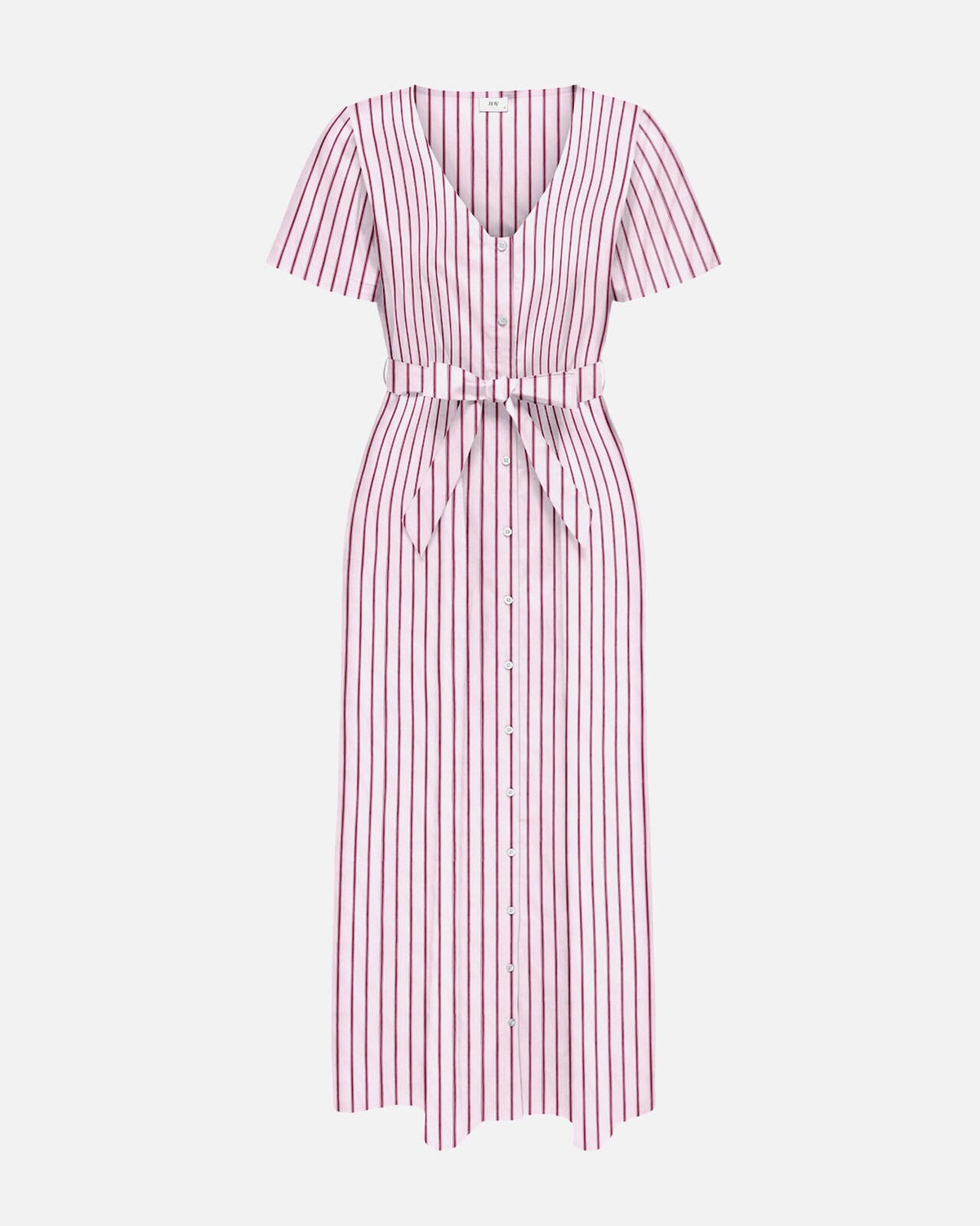 JDY Maxikjole Mio S/S Maxi Shirt Dress - Chalk Pink/ Fig