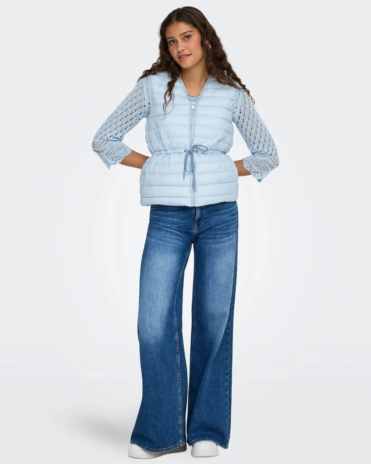 JDY Vest Renee Quilt Waistcoat - Cashmere Blue