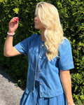 ONLY Denimtopp Astra SS Denim Shirt - Medium Blue Denim