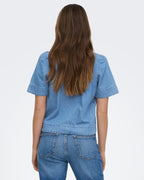 ONLY Denimtopp Astra SS Denim Shirt - Medium Blue Denim