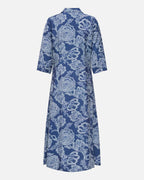JDY Midikjole Elise Life 3/4 Midi - Dark Blue Denim/ Patriot Blue Flowers