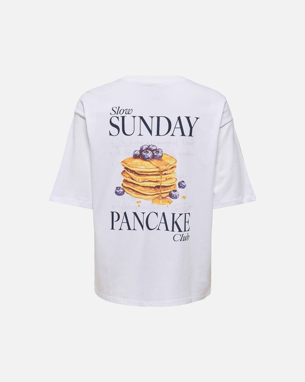 ONLY T-skjorte Shania S/S Print Top Box - Bright White/ Pancake club