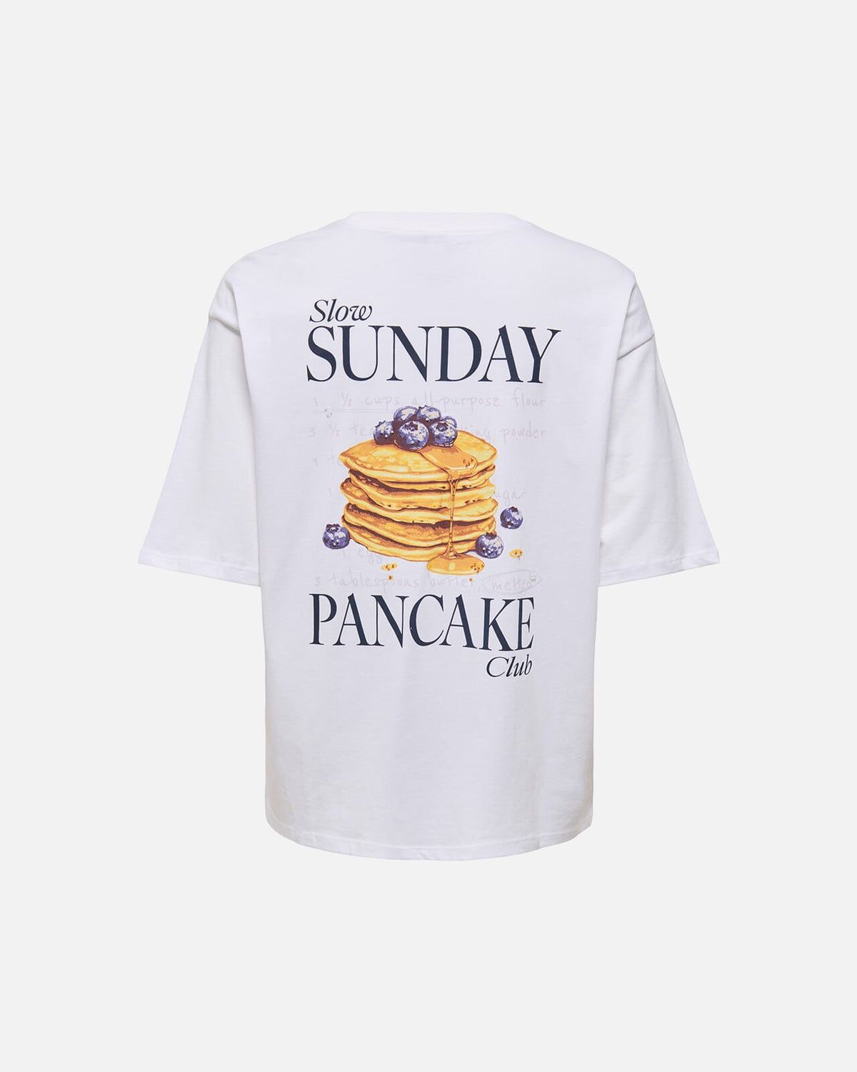 ONLY T-skjorte Shania S/S Print Top Box - Bright White/ Pancake club