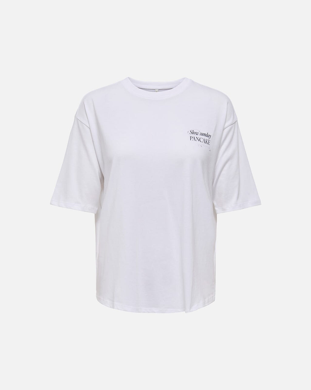ONLY T-skjorte Shania S/S Print Top Box - Bright White/ Pancake club