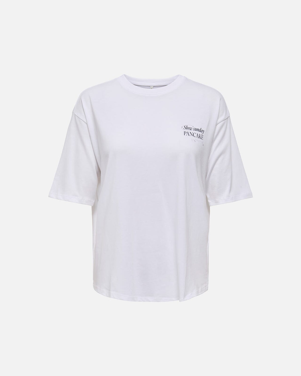 ONLY T-skjorte Shania S/S Print Top Box - Bright White/ Pancake club