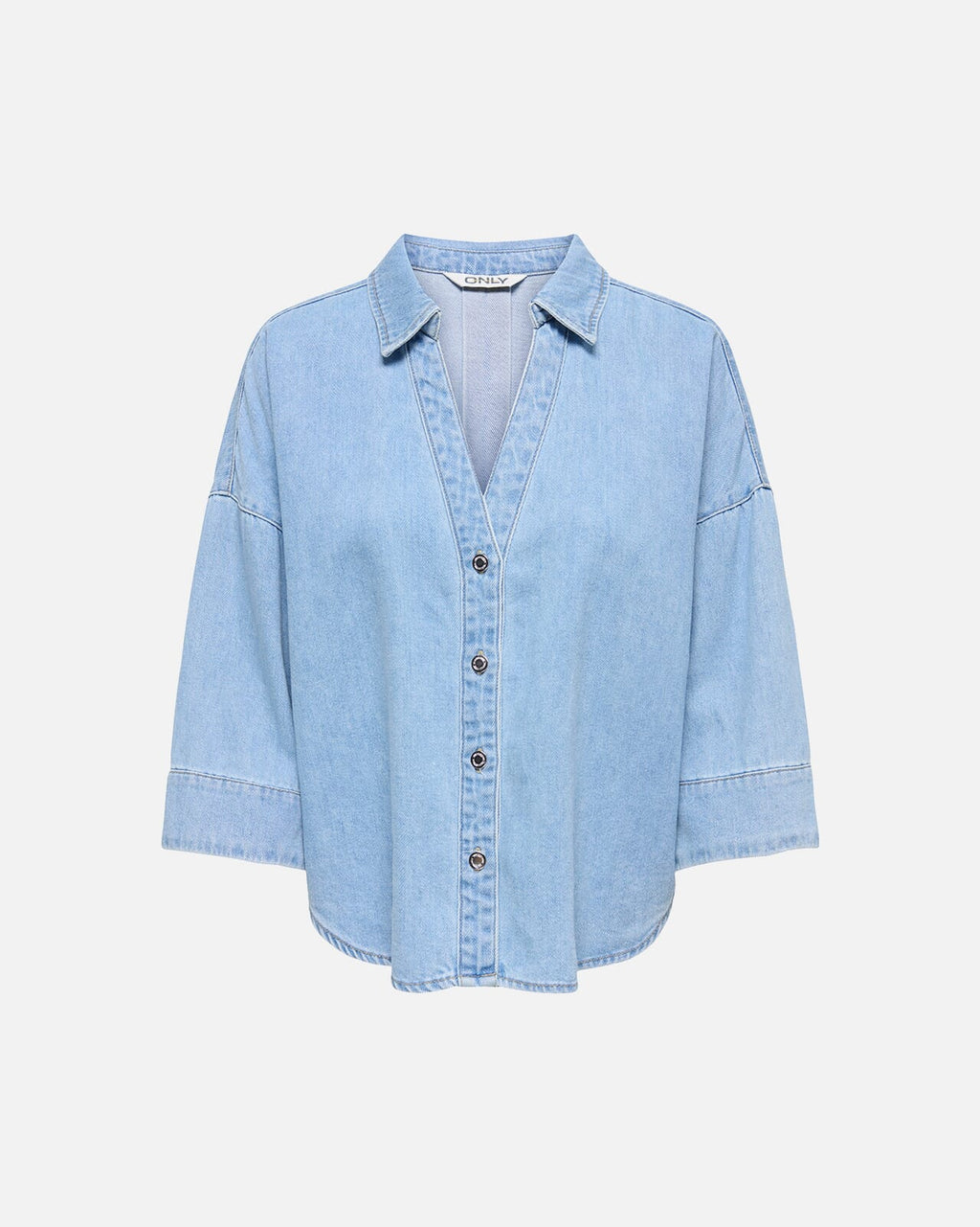 ONLY Denimtopp Montes 3/4 DNM Shirt Gua - Light Blue Denim