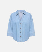 ONLY Denimtopp Montes 3/4 DNM Shirt Gua - Light Blue Denim
