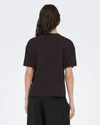JDY Topp Astra S/S O-neck Slit - Chocolate Torte