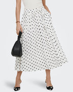 JDY Maxiskjørt Diego HW - Cloud Dancer / Black Dot