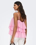 JDY Topp Elvira Layer L/S Layer Top - Bonbon