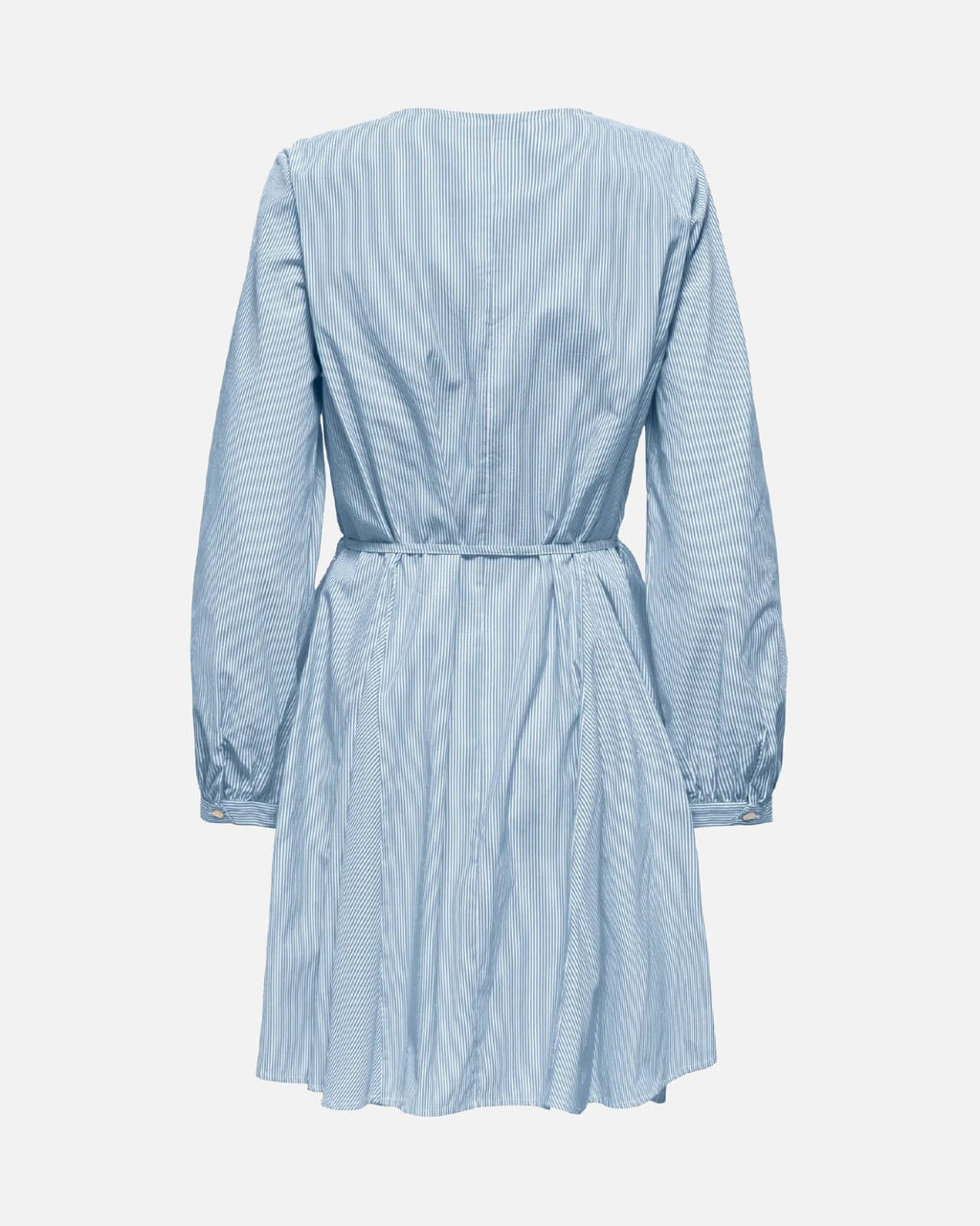 JDY Kjole Kalinka LS Flared - Cashmere Blue/ White