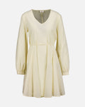 JDY Kjole Kalinka LS Flared - Double Cream/ White