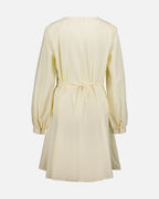 JDY Kjole Kalinka LS Flared - Double Cream/ White