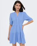 JDY Kjole Theis Life 2/4 Lace - Blue Bonnet