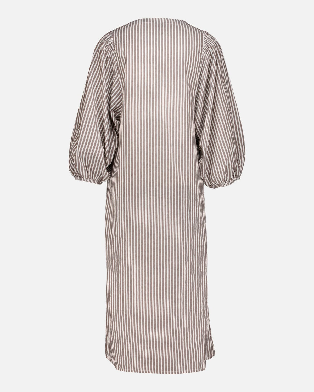 ONLY Midikjole Rolly Stripe  L/S Midi Stripe Dress - Chocolate Martini/ Cloud Dancer