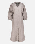 ONLY Midikjole Rolly Stripe  L/S Midi Stripe Dress - Chocolate Martini/ Cloud Dancer