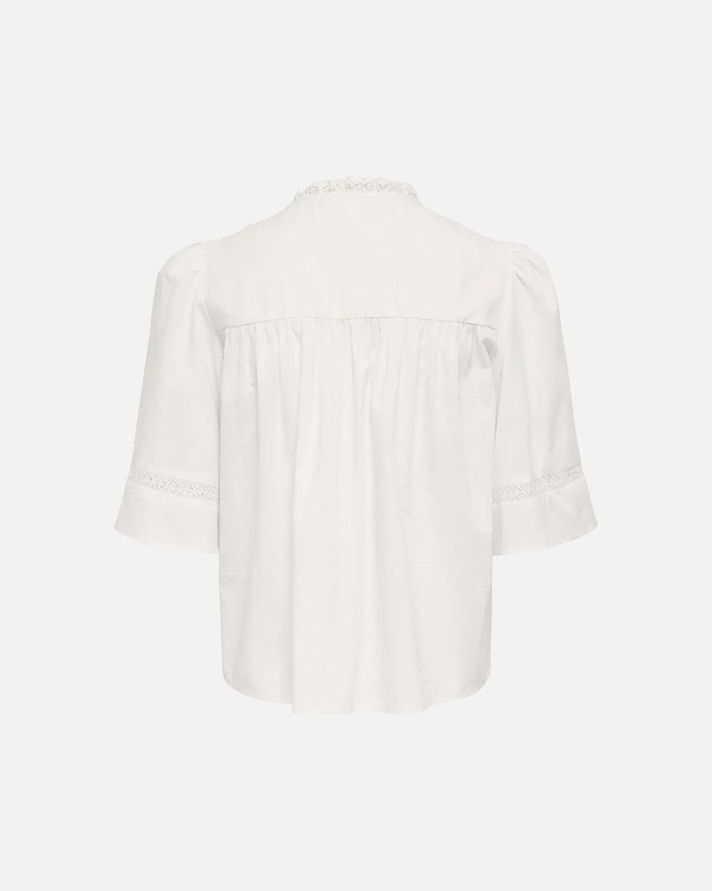 JDY Topp Julie 2/4 Lace Detail - Cloud Dancer