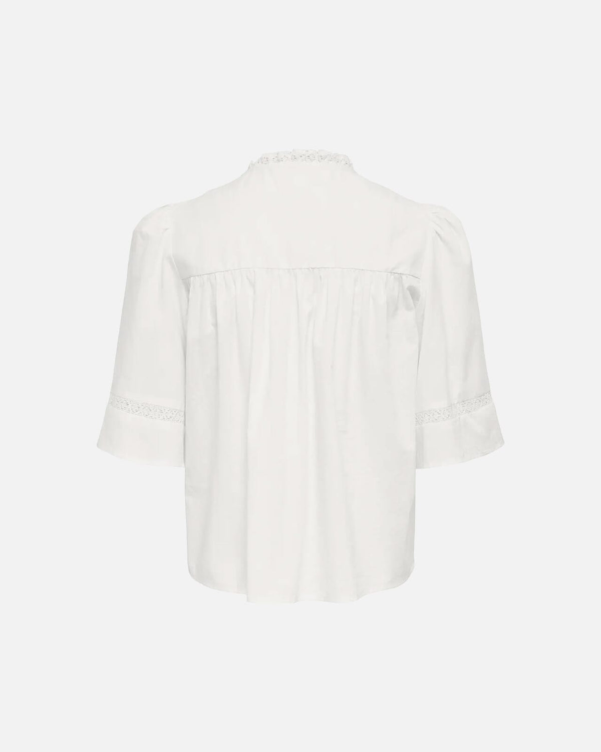 JDY Topp Julie 2/4 Lace Detail - Cloud Dancer