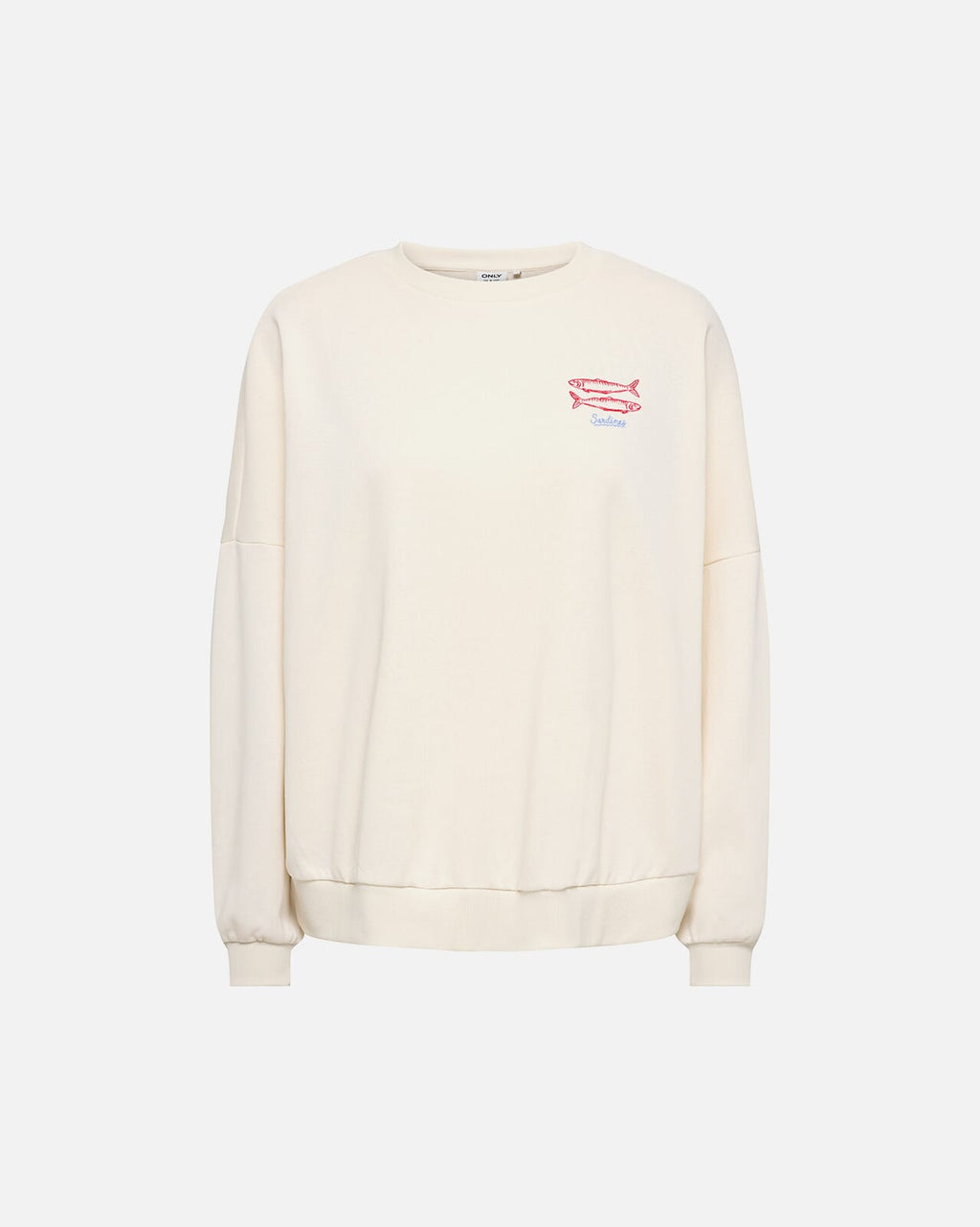 ONLY Collegegenser Deborah New L/S Club O-neck - Birch Seafood