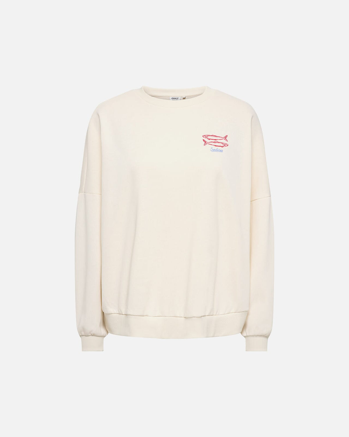 ONLY Collegegenser Deborah New L/S Club O-neck - Birch Seafood