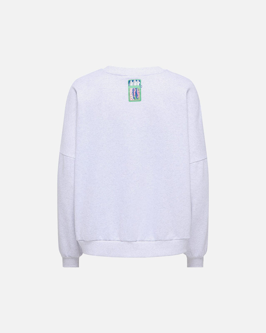 ONLY Collegegenser Deborah New L/S Club O-neck - Light Grey Melange/ Sardinas