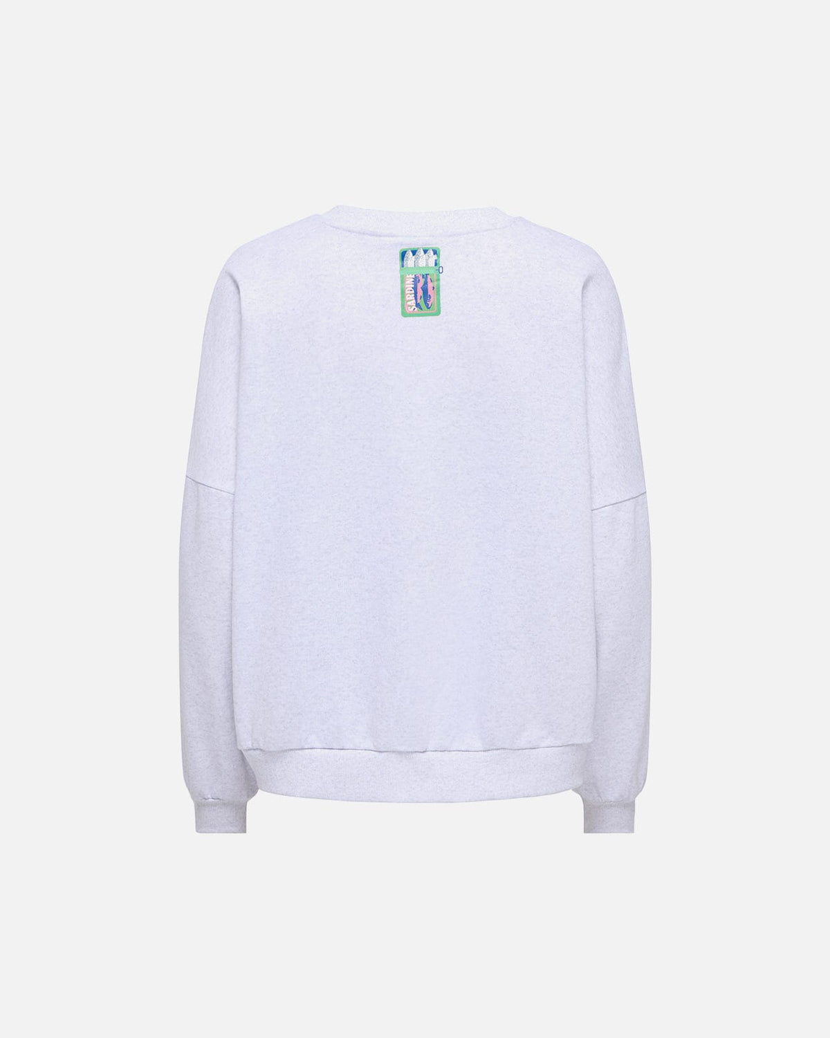 ONLY Collegegenser Deborah New L/S Club O-neck - Light Grey Melange/ Sardinas