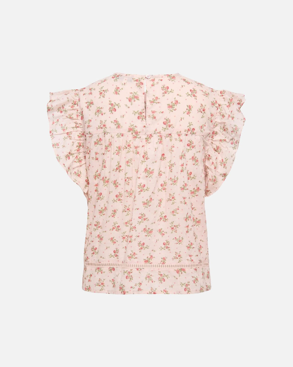 ONLY Topp Asha SL Frill O-neck - Rose Quartz/ Summer Garden Flower