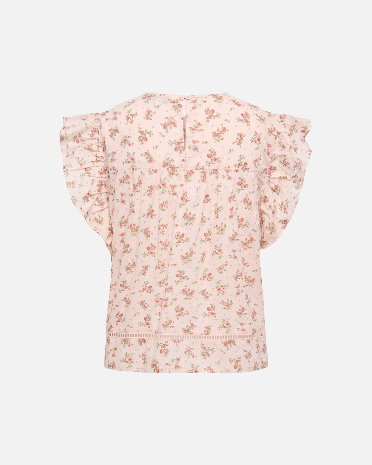 ONLY Topp Asha SL Frill O-neck - Rose Quartz/ Summer Garden Flower