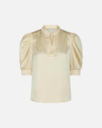 NEO NOIR Bluse Roella Heavy Sateen - Light Yellow