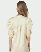 NEO NOIR Bluse Roella Heavy Sateen - Light Yellow