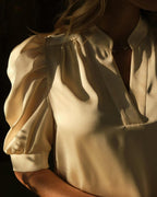NEO NOIR Bluse Roella Heavy Sateen - Light Yellow