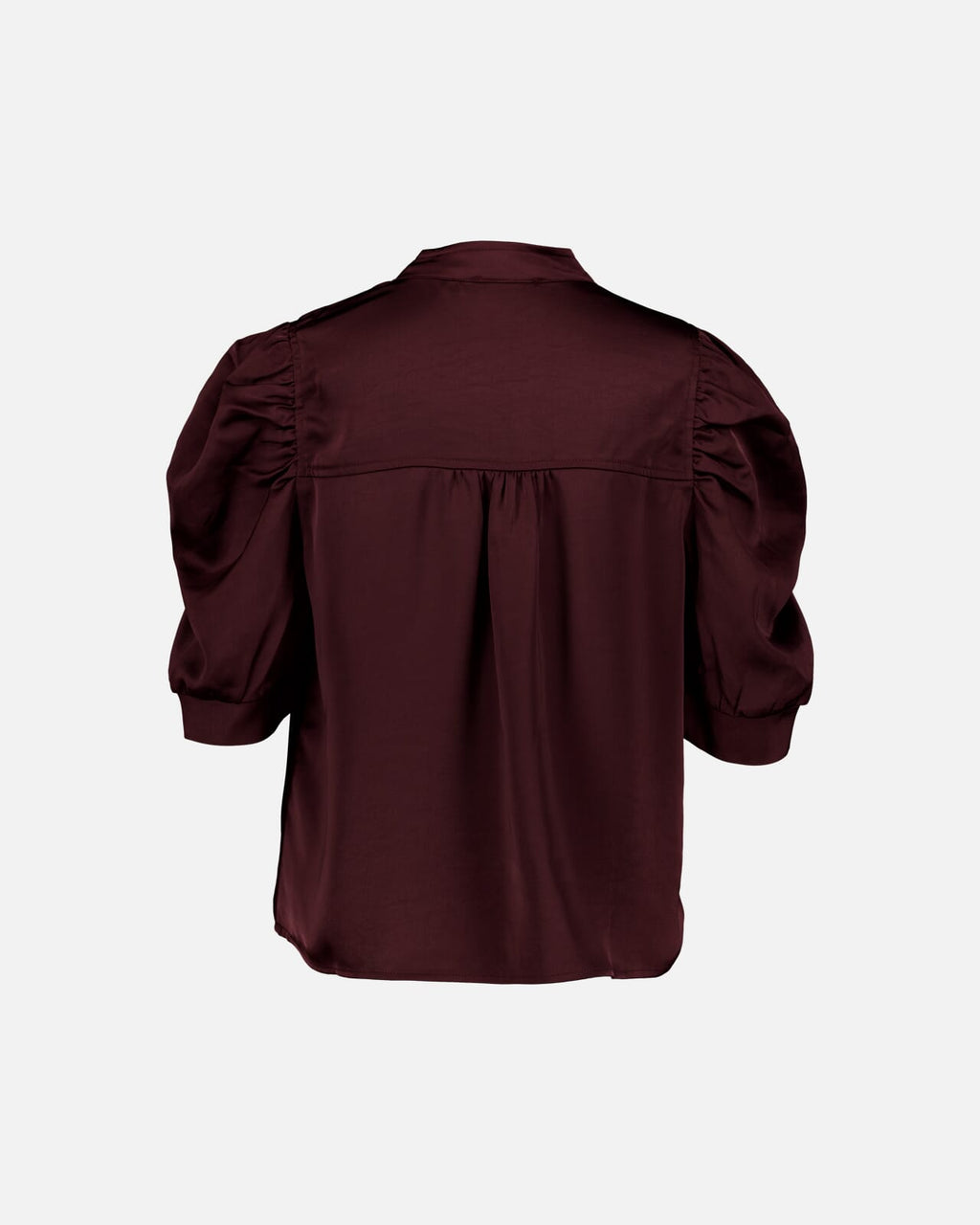 NEO NOIR Bluse Roella Heavy Sateen - Burgundy