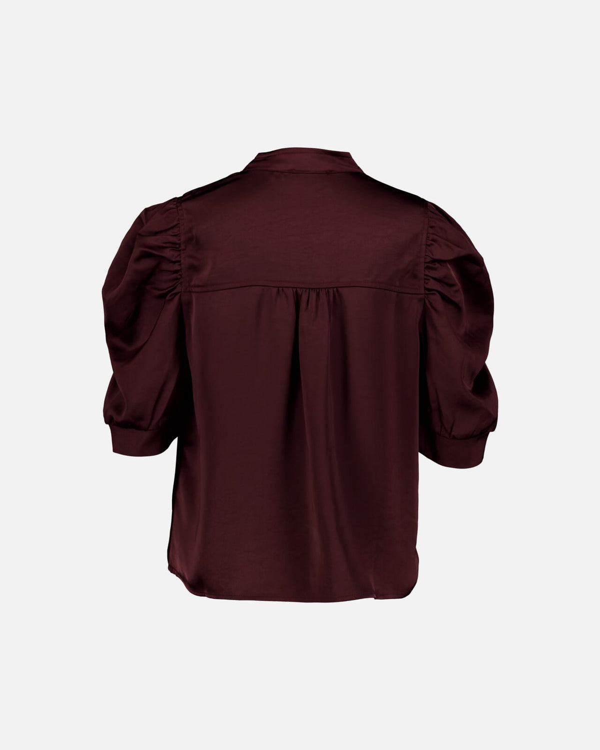 NEO NOIR Bluse Roella Heavy Sateen - Burgundy