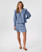 NEO NOIR Bluse Mauri S Voile - Smoke Blue