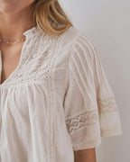 NEO NOIR Bluse Siama S Voile - Ivory