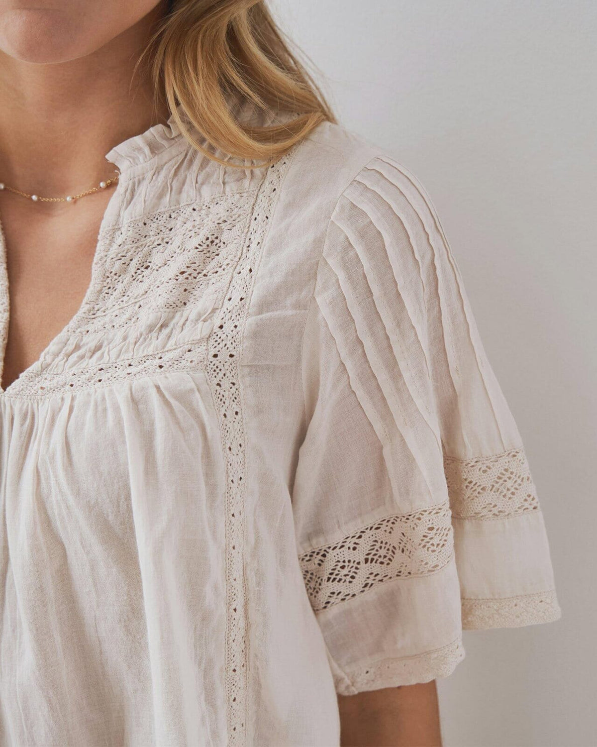 NEO NOIR Bluse Siama S Voile - Ivory