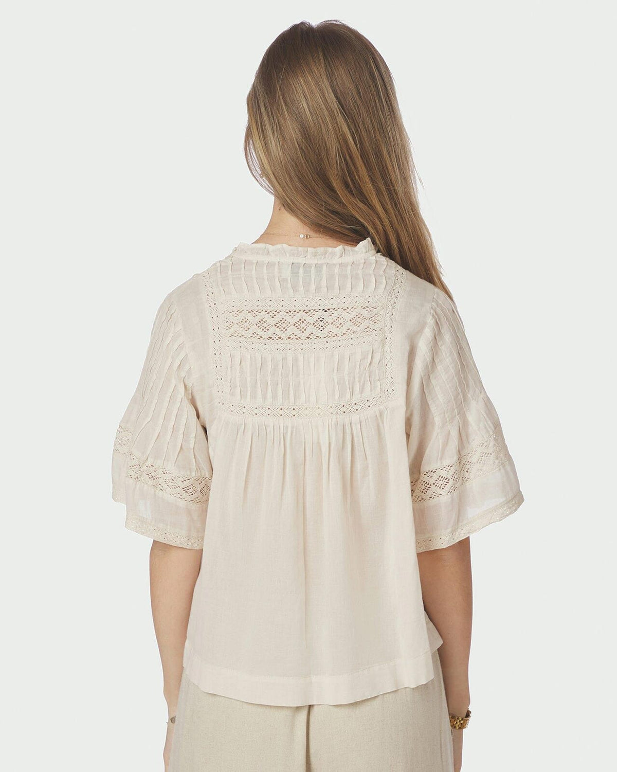 NEO NOIR Bluse Siama S Voile - Ivory