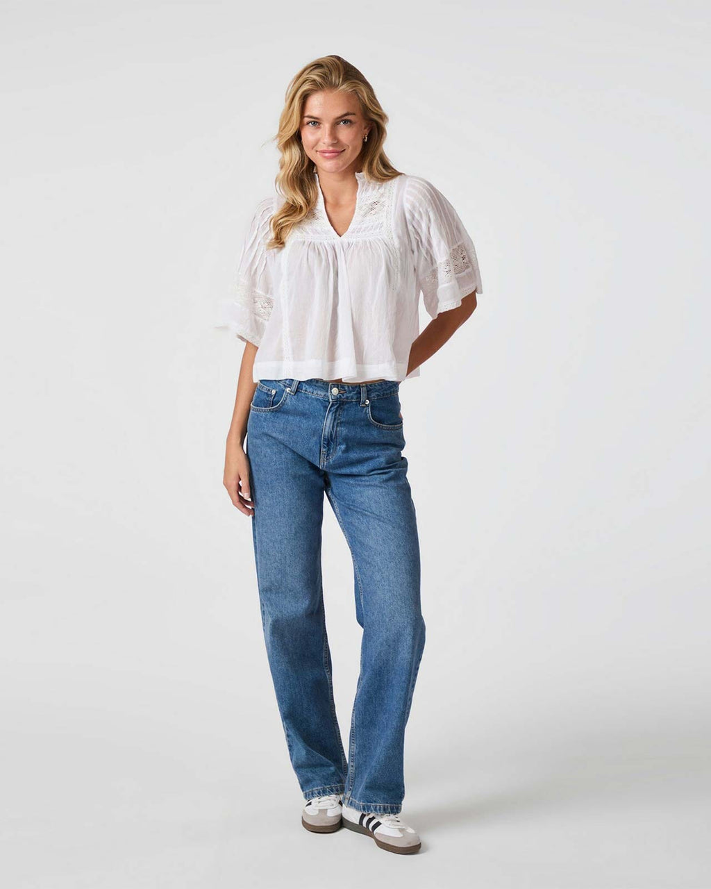 NEO NOIR Bluse Siama S Voile - White
