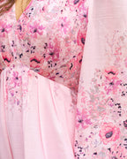 NEO NOIR Maxikjole Silfi Flower Print - Dusty Rose