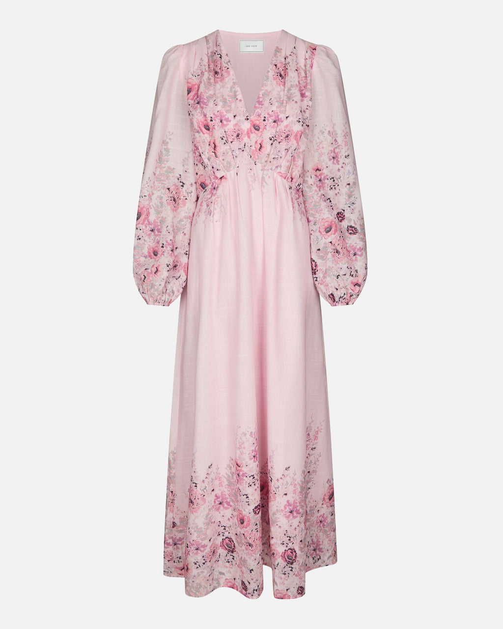 NEO NOIR Maxikjole Silfi Flower Print - Dusty Rose
