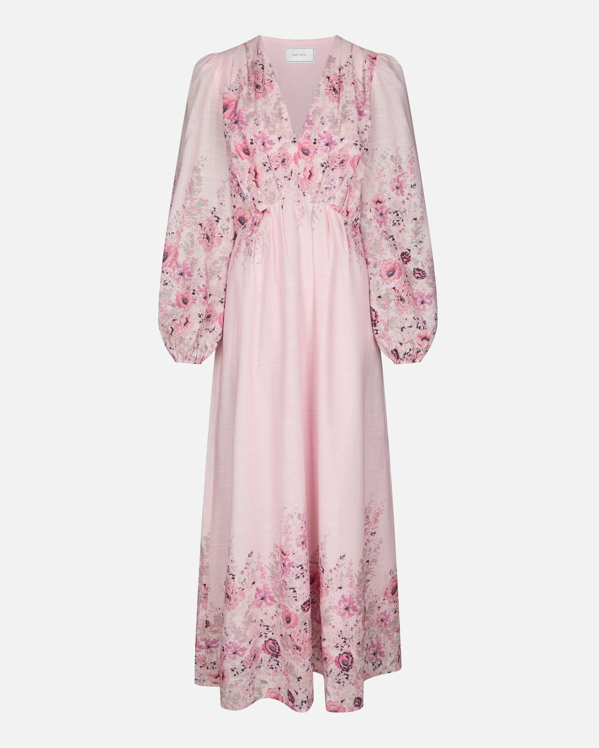 NEO NOIR Maxikjole Silfi Flower Print - Dusty Rose