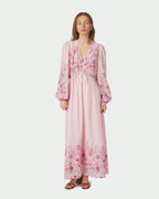NEO NOIR Maxikjole Silfi Flower Print - Dusty Rose