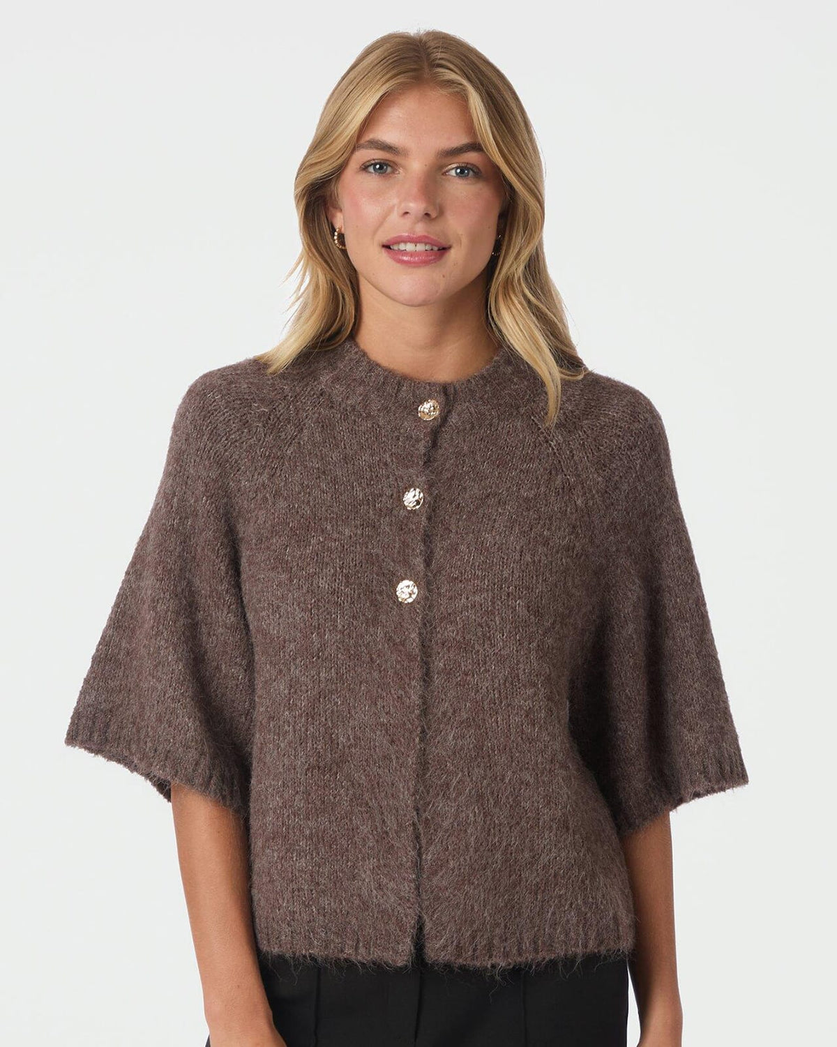 NEO NOIR Cardigan Benuta Fluffy Knit - Light Brown