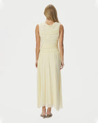 NEO NOIR Maxikjole Cludine Mesh - Light Yellow