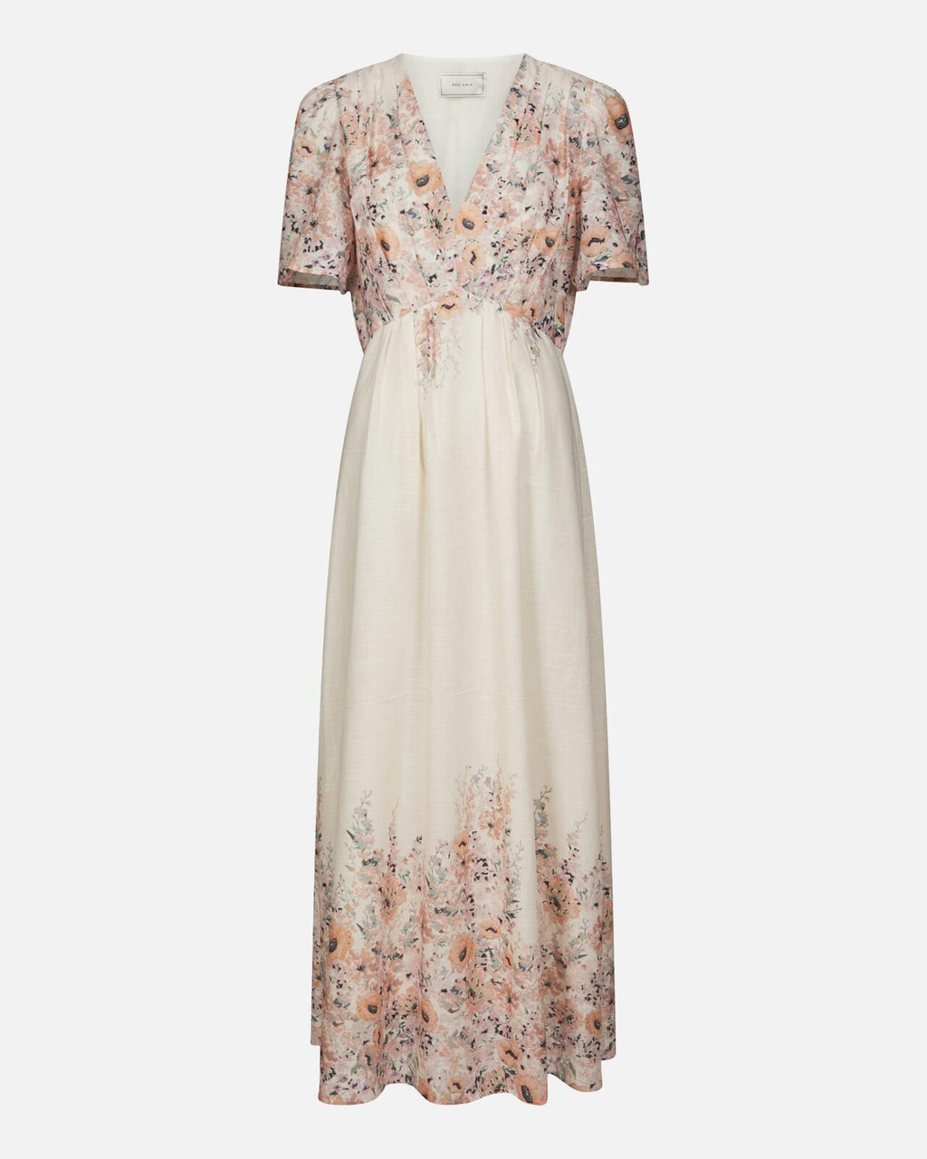 NEO NOIR Maxikjole Serna Flower Print - Burned Powder