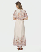 NEO NOIR Maxikjole Serna Flower Print - Burned Powder